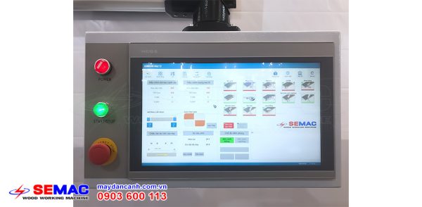 Giao diện điều khiển máy dán cạnh noline