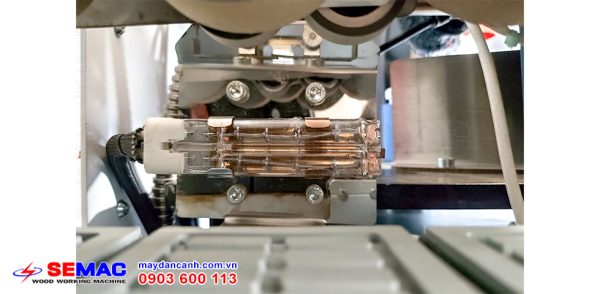 Đèn sấy máy dán cạnh nẹp L khung bao | Quốc Duy