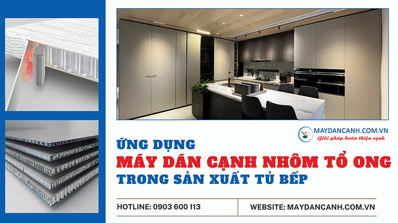 Ứng dụng máy dán cạnh nhôm tổ ong | Quốc Duy