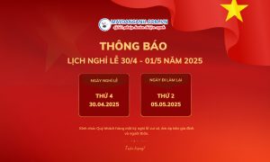 Thông báo lịch nghỉ lễ Giải phóng miền Nam & Quốc tế lao động 2025