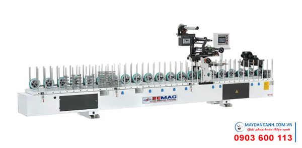 Máy dán cạnh biên dạng tự động keo PUR