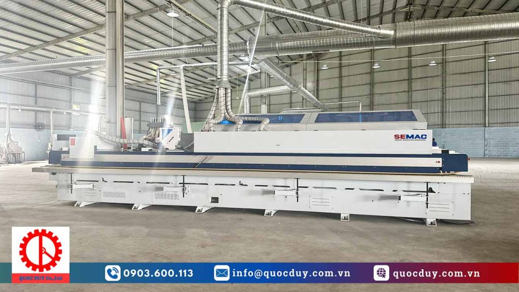 Máy dán cạnh cao tốc băng tải dây belt | Quốc Duy