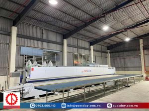 Máy dán cạnh tự động noline không viền chỉ