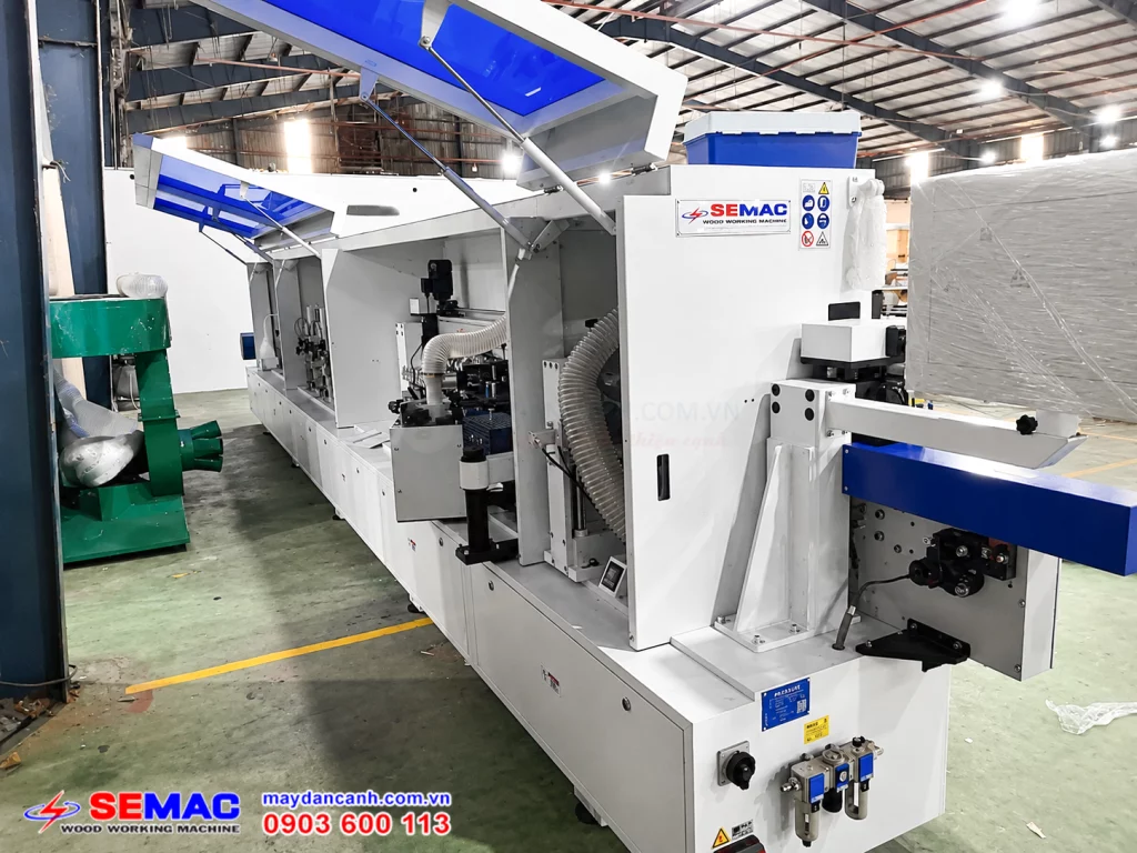 Máy dán cạnh 45 độ kết hợp dán thẳng
