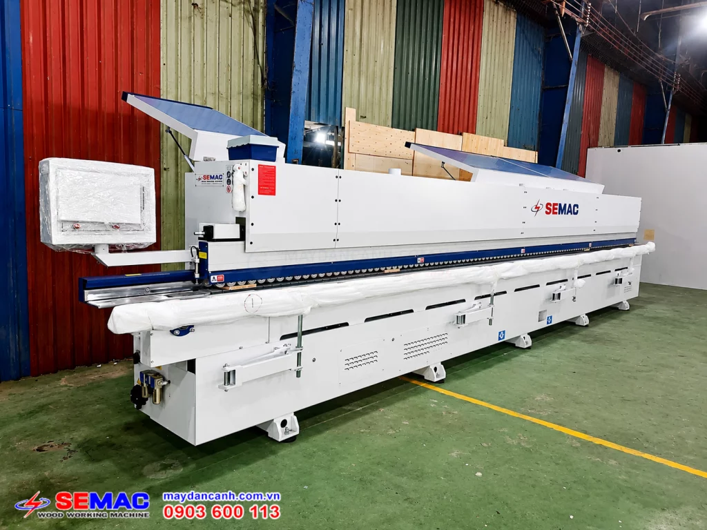 Máy dán cạnh tự động thẳng vát 45 tại Bình Dương